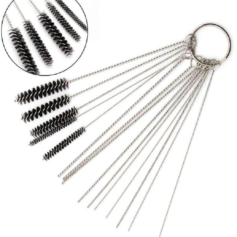 Carburetors Carbon Dirt Jet Remove Cleaner Cleaning Wires Set Cleaning Needles Nylon Brushes Tool Kit