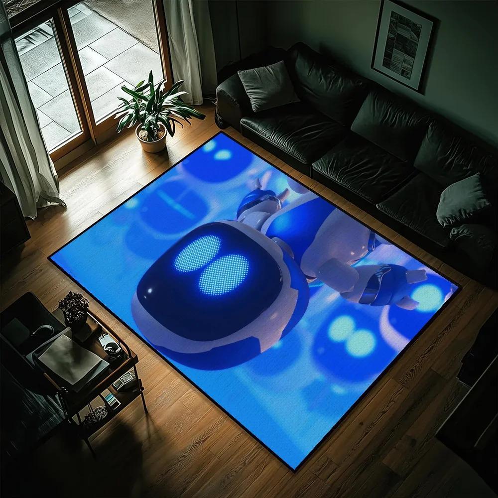 A-AstroS Bot Game Cute Carpet Cartoon Living Room Bedroom Bathroom Kitchen Entrance Door Mat Non-slip Washable Rug Home Decor