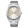 SEIKO SELECTION SBTH007 Herrenarmbanduhr batteriebetrieben Quarz mit Datums-Tages-Kalender champagnergoldenes Zifferblatt S-Serie Edelstahl.