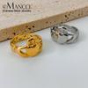 EManco Fine Rings Jewelry Minimalist Stainless Steel Crown Heart Shape Rings Jewelry Men
