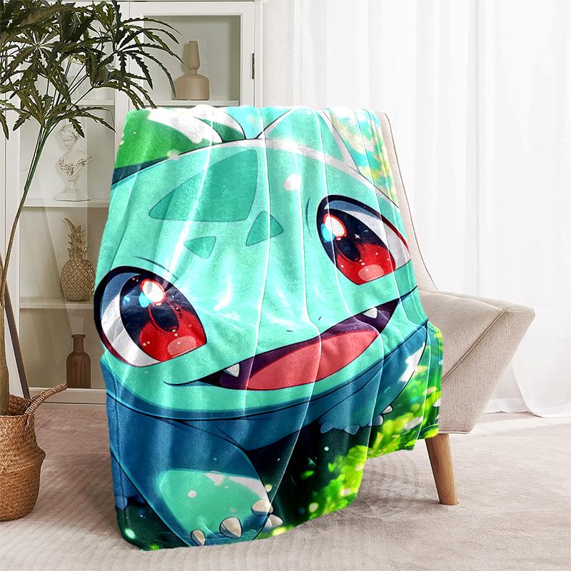 1pc Blanket Pokémon1 Print Design, Lightweight Blanket for Sofa, Bed- Soft &Warm, Gift for All Seasons Like Christmas, Halloween