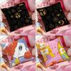 Cushion Cover Anti-dustmite Pillowcase Invisible Zipper Silky Short Plush Sofa Cushion Cover Hazbin Hotle