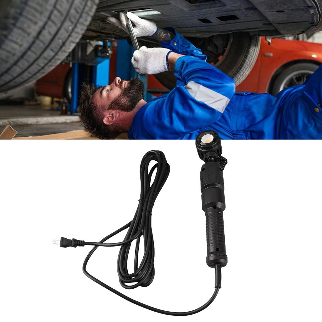 Plug in LED Work Light with 33FT Cable Magnetic Back 360 Degree Rotating Head Portable Lamp for Indoor Outdoor Use 60W