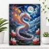 Diamonds Art Painting Moon Dragon Diy Full Square Round Drill Rhinestone Embroidery Animals Mosaic Cross Stitch Kits Wall Decor