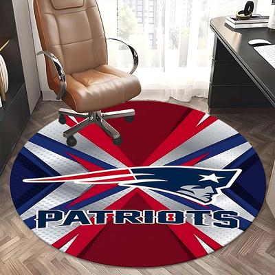 Patriots Logo, NFL Merchandise Stuhlunterlage Runder Teppich Büroteppich, Rutschfest, Geeignet für Wohnzimmer, Schlafzimmer Dekoration.1205274a