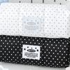 Dotted Print Pencil Bag High Capacity Cloth Pencil Case Multi Compartments Zippered Pen Storage Bag for Student Teen