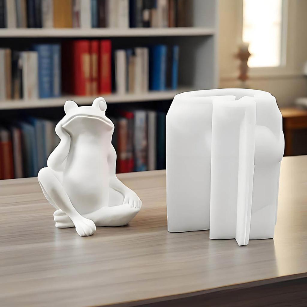 3D Frogs Candle Mold Animal Clay Silicone Molds Resin Casting Molds Craft Supplies for Candle Making Home Decoration