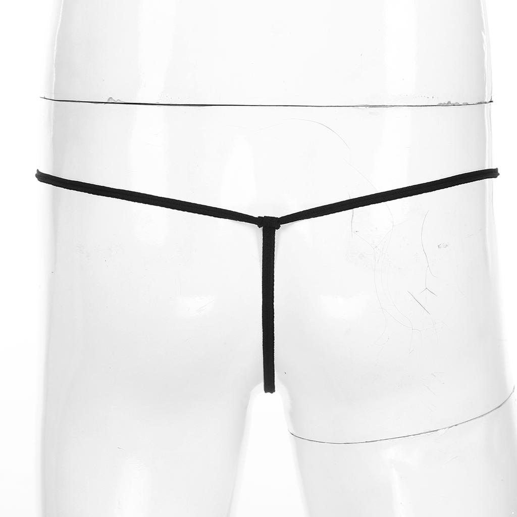 Pánské Wet Look Kožené kalhotky G-String Micro Thong Bulge Pouch Nízké spodní prádlo