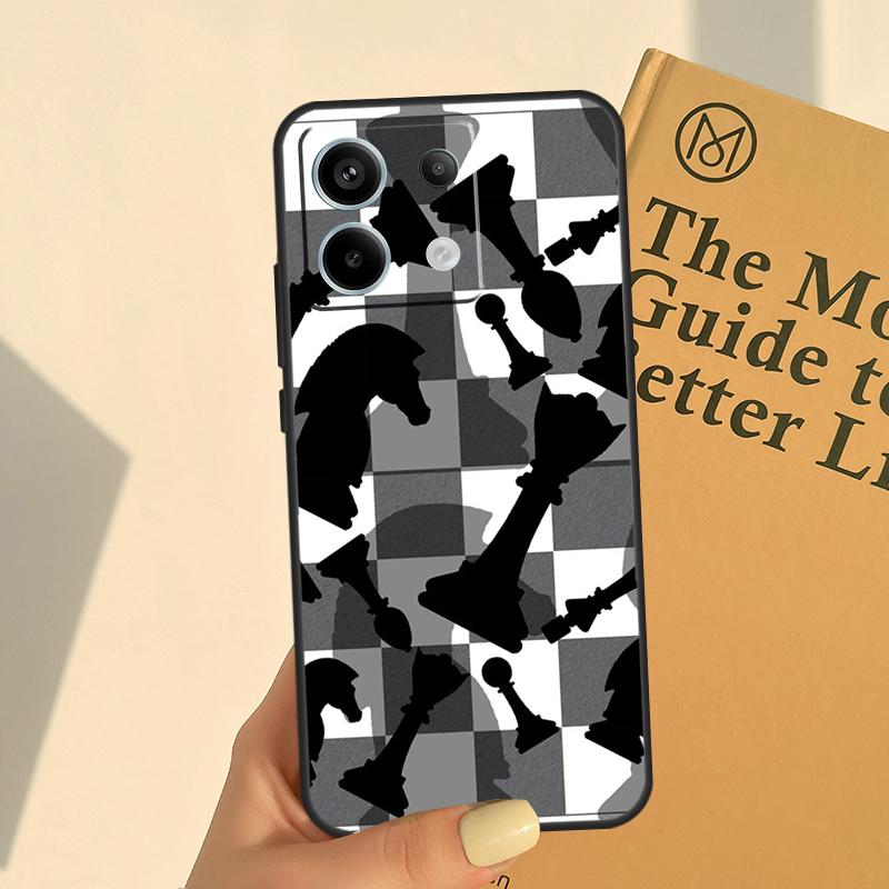 Chess Cover For Xiaomi Redmi Note 14 13 10 11 12 Pro 11S 12S Case For Redmi 15 14C 10C 12C 13C 15C