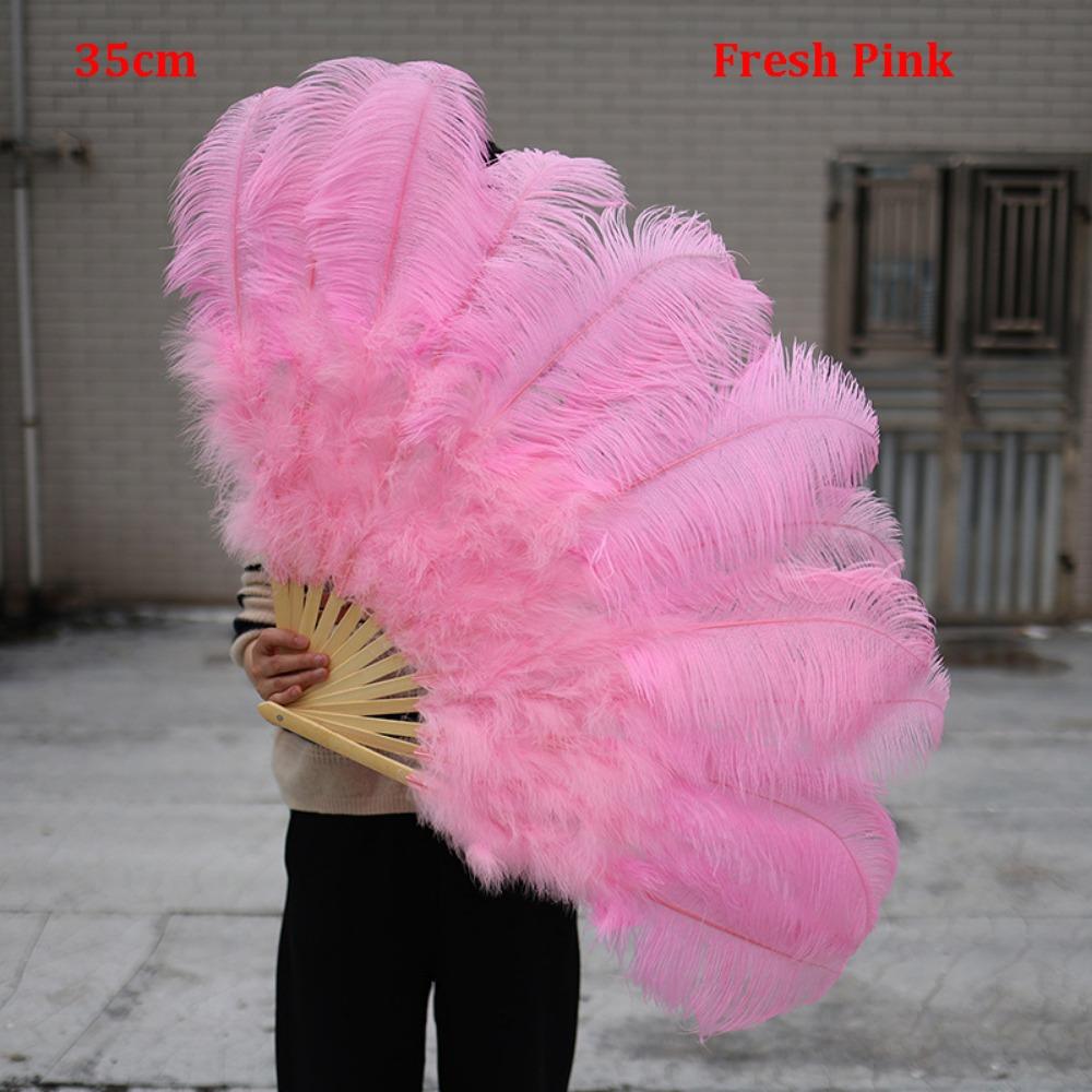 30*52cm 35*60cm Folding Fan 12 Bones Carnival Belly Dance Stage Fan New Handheld Feather Fan