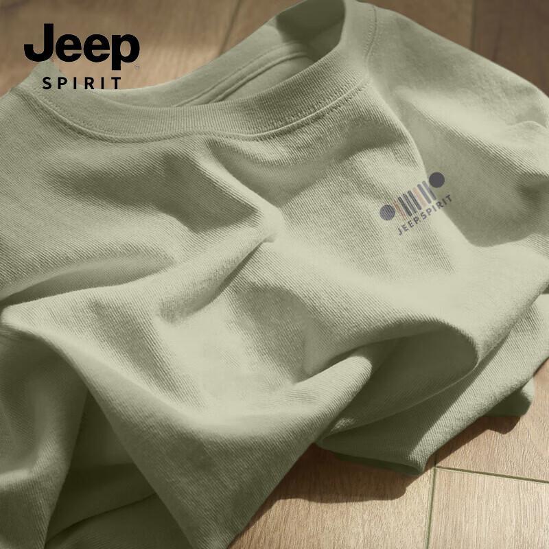 

JEEP SPIRIT Men s Pure Cotton Loose Short Sleeve T-Shirt 5XL