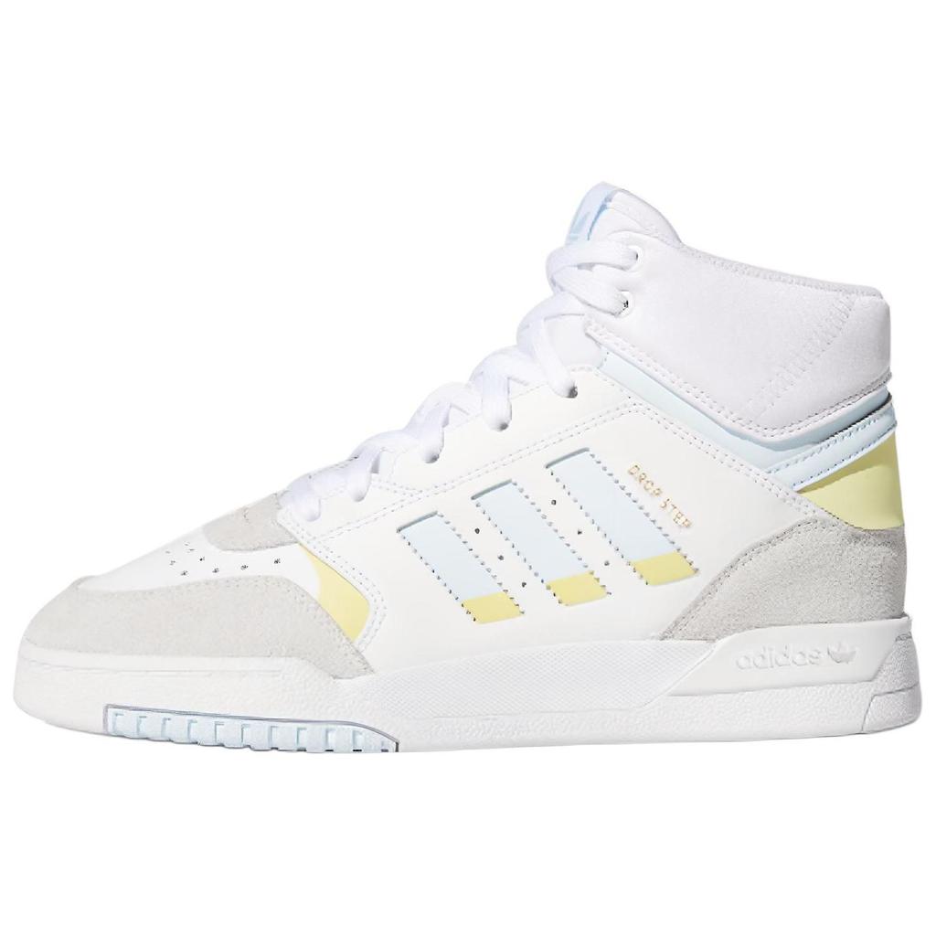 adidas Originals Drop Step High-Top Skate Shoes Women Sneakers White Gray Blue EF7150