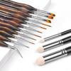 Custom Wear-Resistant Elastic Precision Brush for Line Drawing and Oil Painting with Triangular Handle and Wolf Hair 