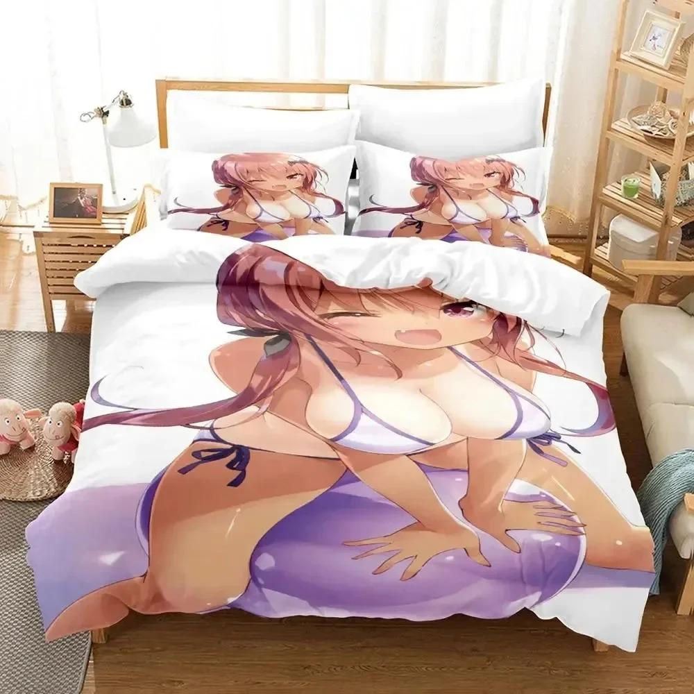 Anime Gabriel Dropout Bedding Set Duvet Cover Bed Set Quilt Cover Pillowcase Comforter King Queen Size Boys Adult Bedding Set