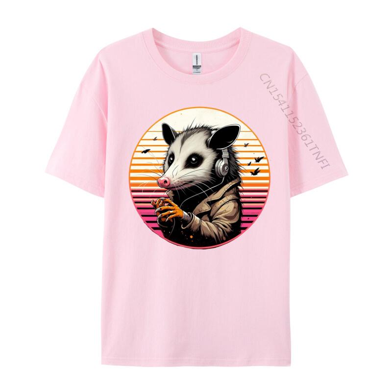 Dark Anime Style Opossum TShirt For Men New Coming Musician Top Tees Men Cotton Tops T Shirt Camisetas
