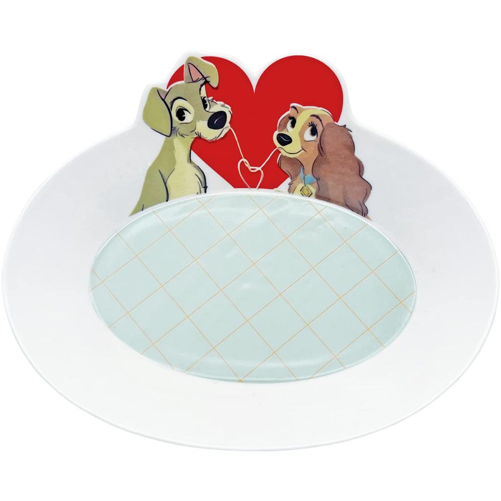 sun art Disney "Lady and the Tramp" Plate, Lady & Tramp Pasta Plate, Dish, Tableware, Accessories, SAN4053