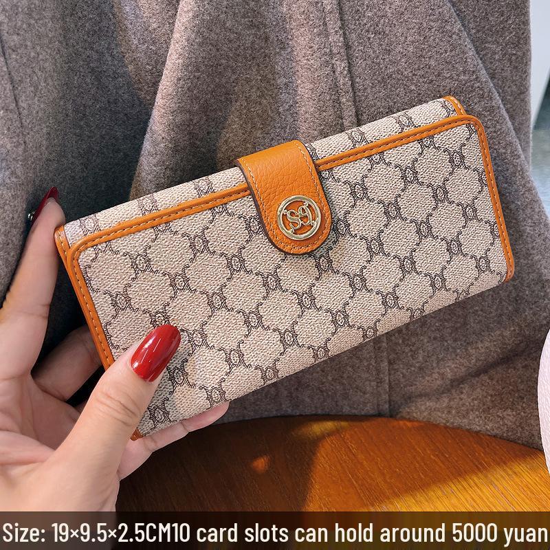 2025 Women's Genuine Leather Long Wallet: Multi-Card Slot, Large Capacity, Phone Holder.