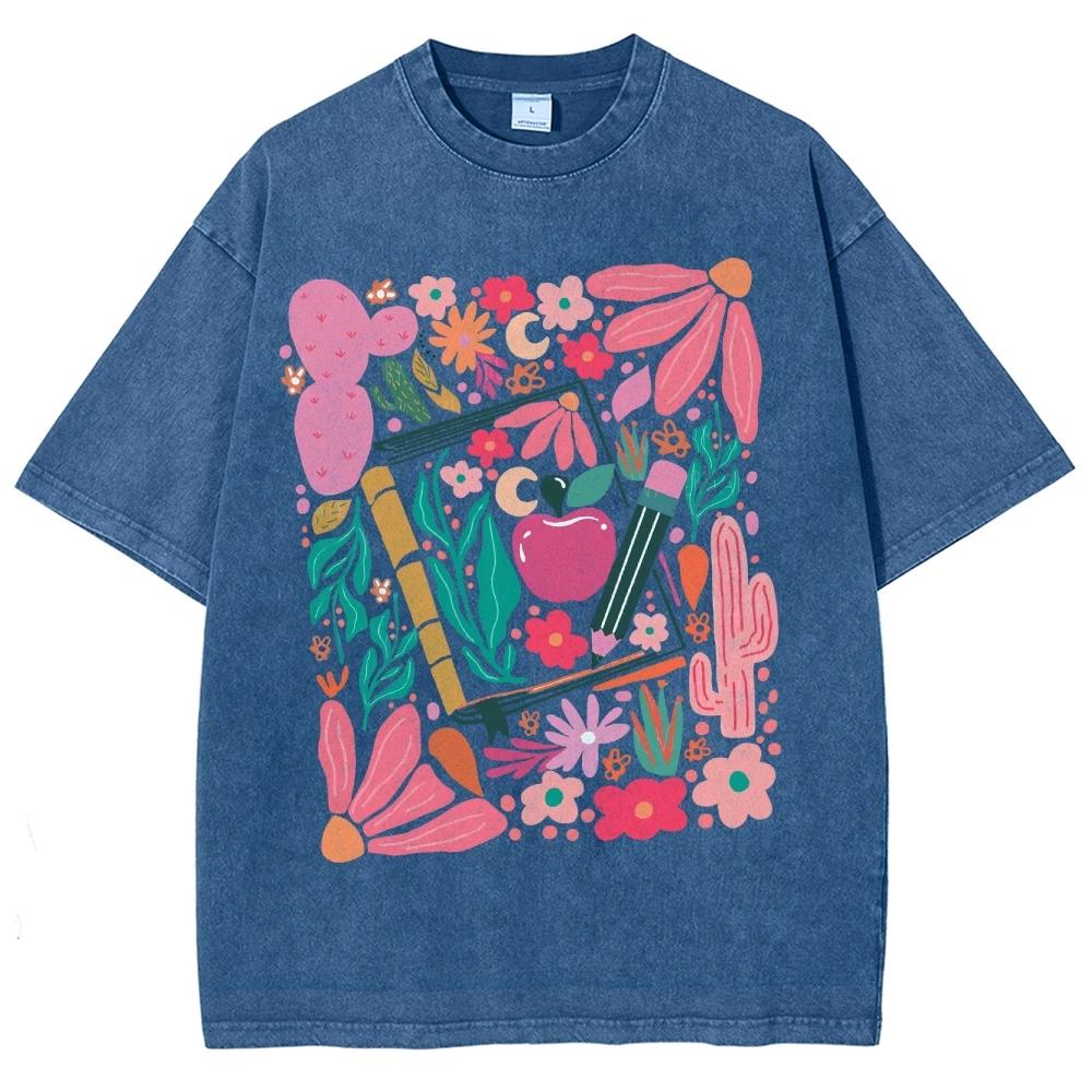 Unisex Fit Washed T-Shirt Customscool Clothing Y2K Graphic Shirts Trend Tops Graphic Shirts High Quality