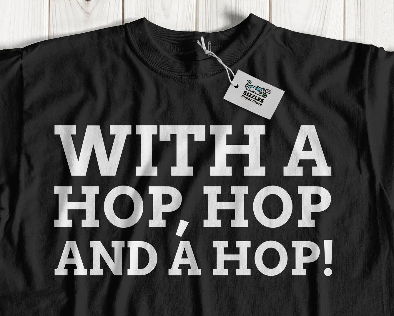 With A Hop, Hop And A Hop! Unisex Funny Broken Leg T-Shirt Injured Leg Surgery 3XL