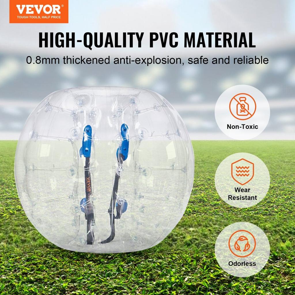 Inflatable Bumper Ball 1-Pack, 4FT/1.2M Body Sumo Zorb Balls for Teen, 0.8mm Thick PVC Human Hamster Bubble Balls for Outdoor Team Gaming Play, Bumper