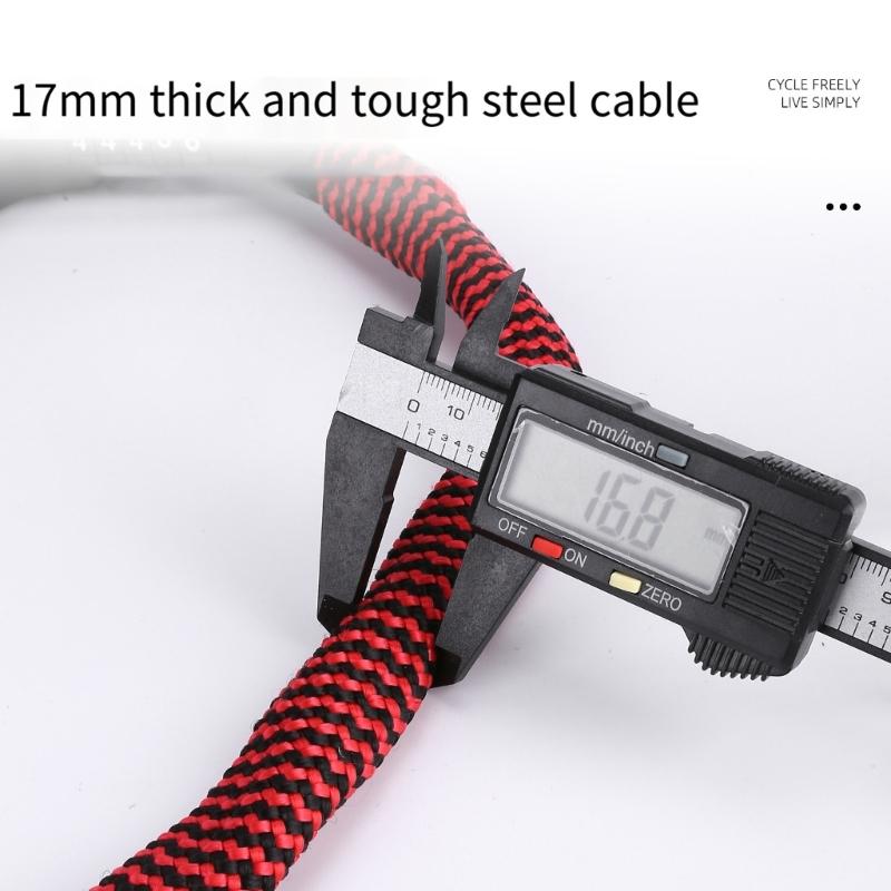 Road Bike Chain Lock Long Antitheft Bicycles Chain Lock 5 Digit Combination Bike Lock for Motorcycle, Scooter, Fence