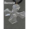 Used Baccarat Occitane Cross Clear Color Necklace 750(K18)