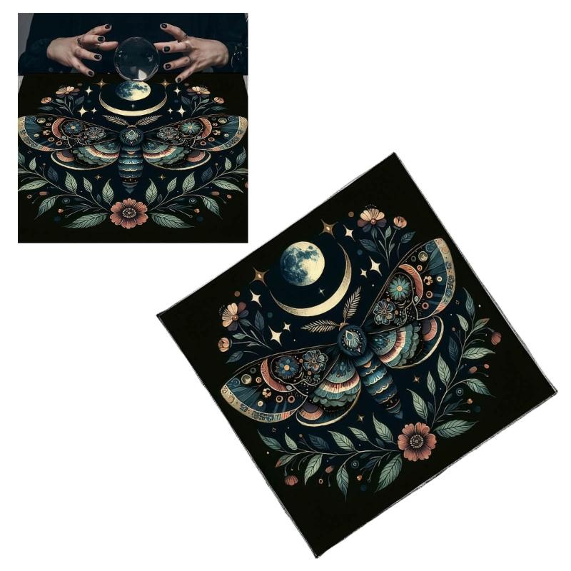 Butterfly Flower Pattern Astrology Tablecloth Tarots Divinations Tablecloth Altars Cloth Divinations Board Game Accessory