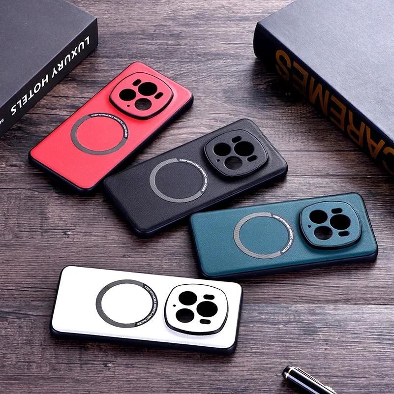 Luxuriöse Lederhülle für Honor Magic 6 Lite Pro 5 Pro 4 3 Honor 200 100 Pro 90 Pro X7A X8A X9A Stoßfeste Magsafe Magnetische Stoßfeste Business-Hülle