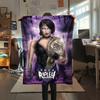 1PC Rhea Ripley Print Flannel Blanket, High quality All Seasons, Home Decor, Warmth and Comfort, Perfect for Christmas Gifts