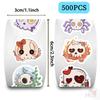 500Pcs/Roll Groovy Skull Kids Rewards Stickers - DIY Scrapbooks Album Decor Sealing Label Decals