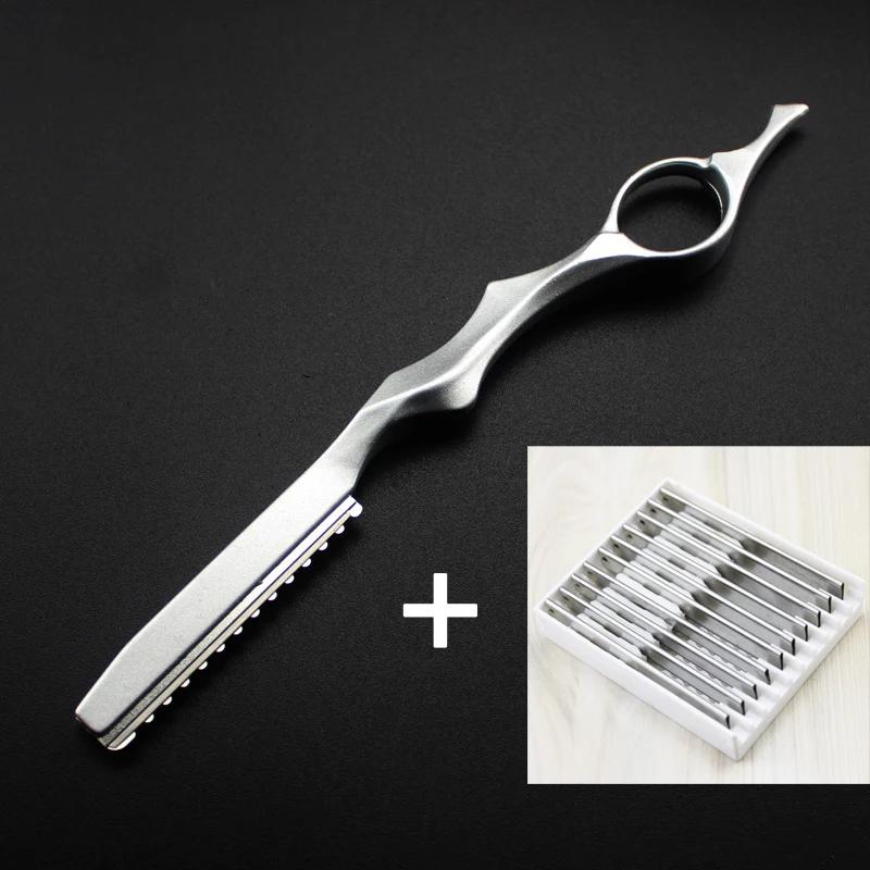 Hair Thinning Razor Shavel Cutting Knife Thinner Blades Stainless Professional Sharp Barbershop Hair Shaver Cutting Knife Tools