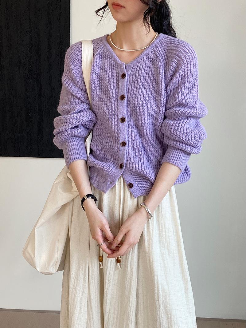 

Early Spring Korean Style Soft Knit Sweater Cardigan for Women One Size
