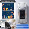 Children's Car Sunshade: Heat-Blocking, Retractable Magnetic Curtain with Cartoon Design for Baby Privacy