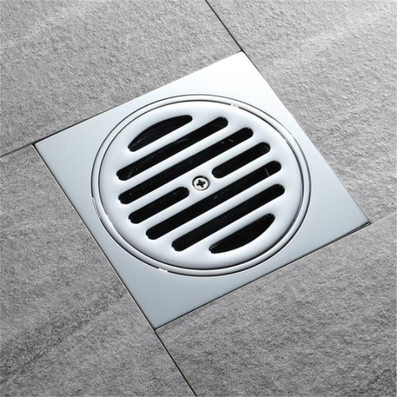 11.3*11.3cm Brass Chrome Finished Round Floor Drain Cover Shower Waste Drainer Grate Floor Drain
