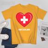 Unisex Unisex Switzerland Flag Swiss Tshirt Tees Oneck T Shirts WoUnisex Boys 100 Cotton TShirt