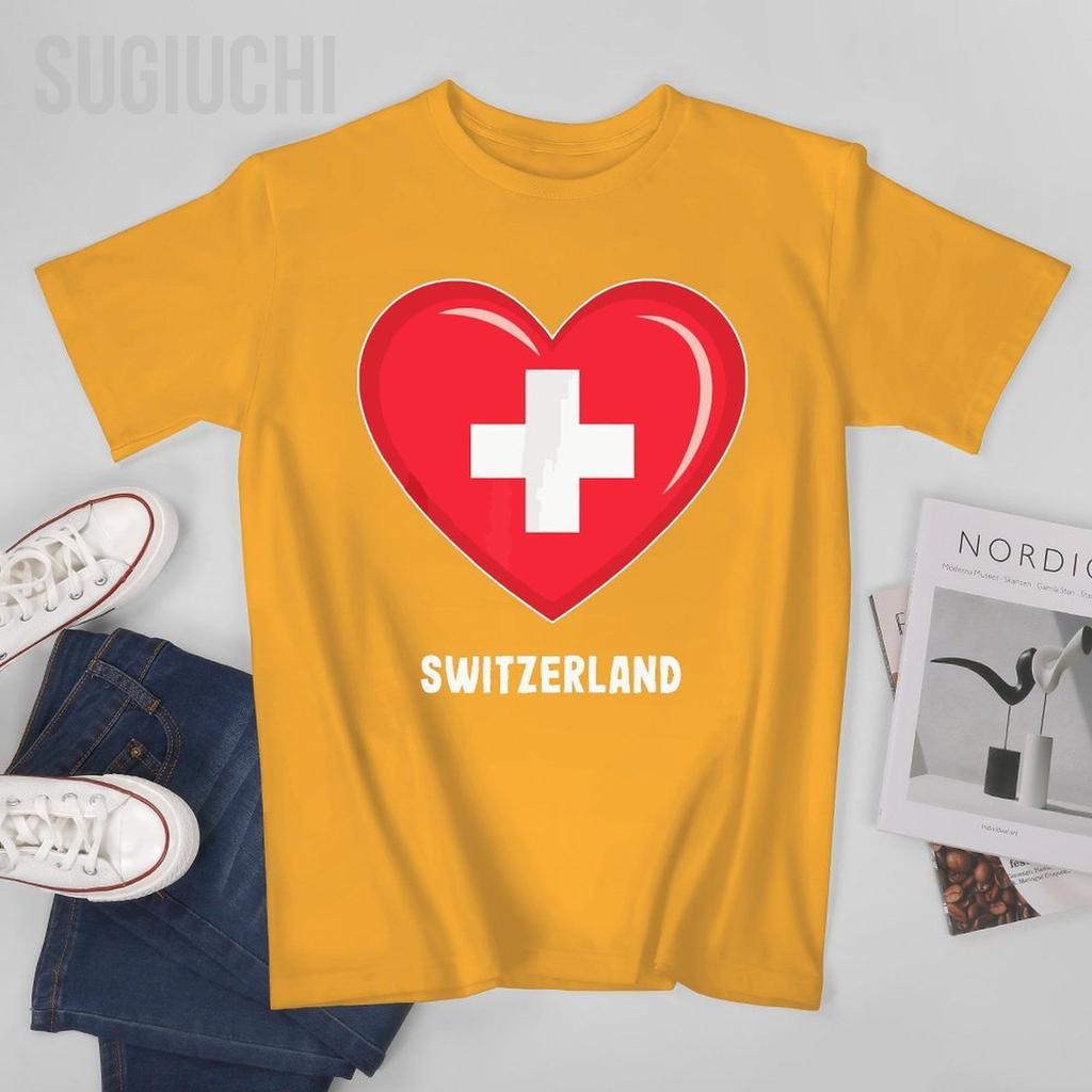 Unisex Unisex Switzerland Flag Swiss Tshirt Tees Oneck T Shirts WoUnisex Boys 100 Cotton TShirt