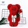 Kreuz Ewige Blume Wütender Bär - Schaumstoff-Rosenbär Geschenk für Freundin, Kreatives Geschenk zum Valentinstag.