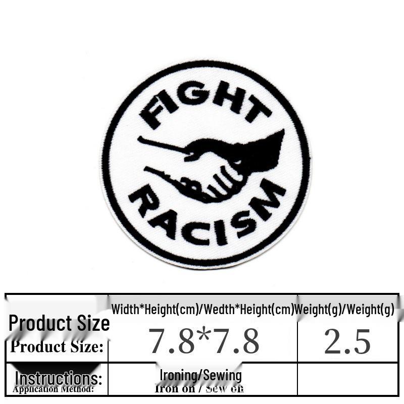 Punk Skull Embroidery Patch - High-Quality Cloth Badge for Clothing Decoration