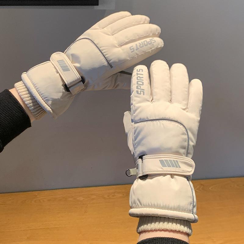 Waterproof Ski Gloves Women Winter Thick Fleece Thermal Mittens Windproof Touchscreen Outdoor Cycling Sport Gloves