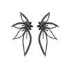 Wind Claw Chain Alloy Butterfly Diamond Flower Earrings Women'S Creative Retro Temperament Earrings Bow