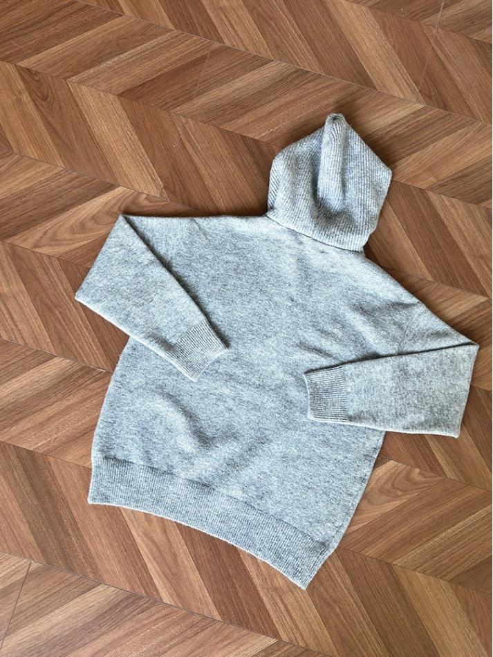 Men's American Style High Neck Two-Piece Button-Up Knit Hoodie: Korean-Inspired Warm Autumn/Winter Sweater for Couples