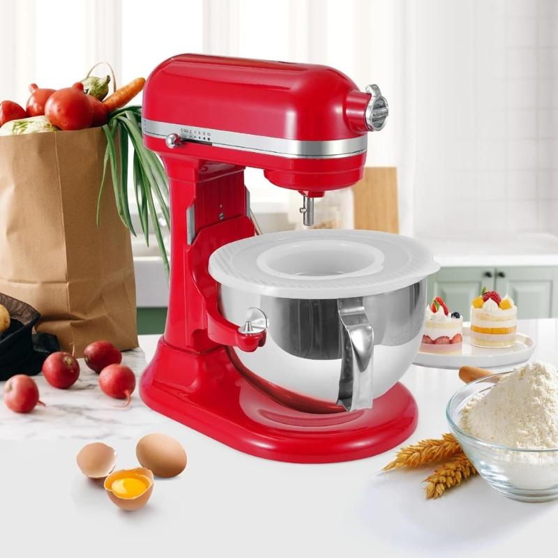 2 Stück Rührschüsselabdeckungen Geeignet für 5,5-6QT Mixer Versiegeltes Design Schützt Zutaten vor Staub während der Lagerung