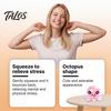 Talos Octopus Stress Relief Toy, Soft Elastic Fidget Ball, Portable Pocket-sized for Adults And Kids