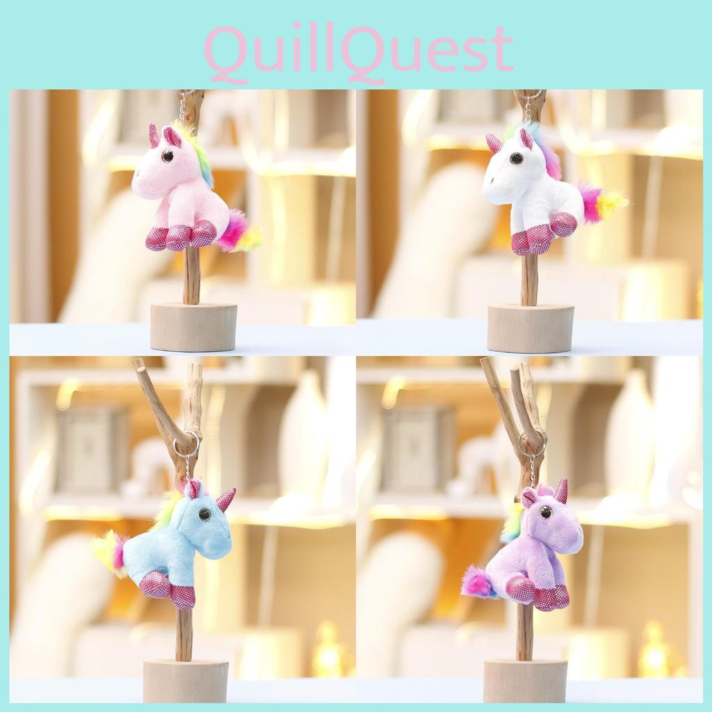 Plush Unicorn Toy With Pp Cotton Filling For Girls Gift Keychain And Bag Decor