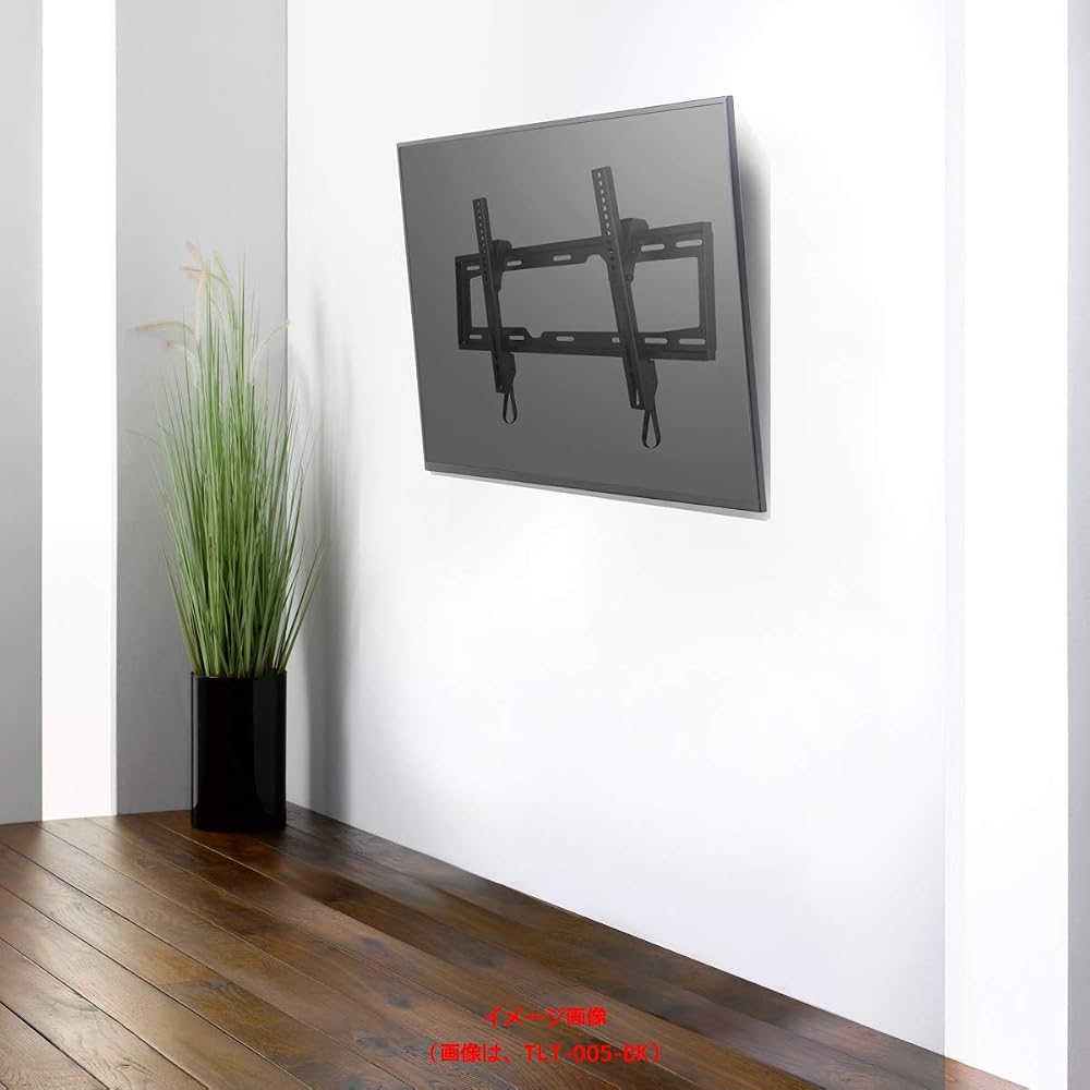 Asahiwood WALL FIT MOUNT TV Wall Mount Bracket, Tilt Type, 40-70 inch, Black, 65cm (W) x 3.8cm (D) x 43cm (H), VESA Mount 75-600mm (W) x 75-400mm (H),