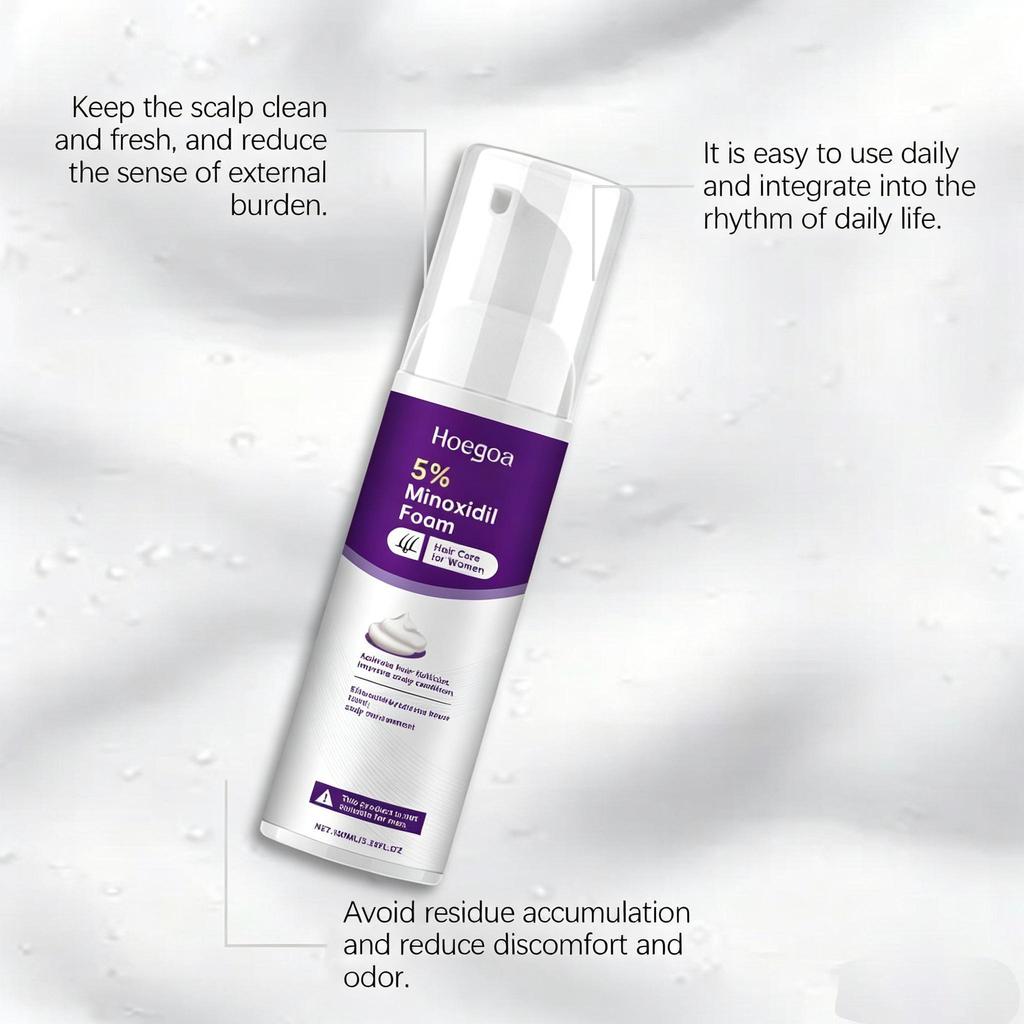 Hoegoa disposable hair Care Mousse dense foam texture Ladies scalp moisturizing and supple daily hair care products 100ml