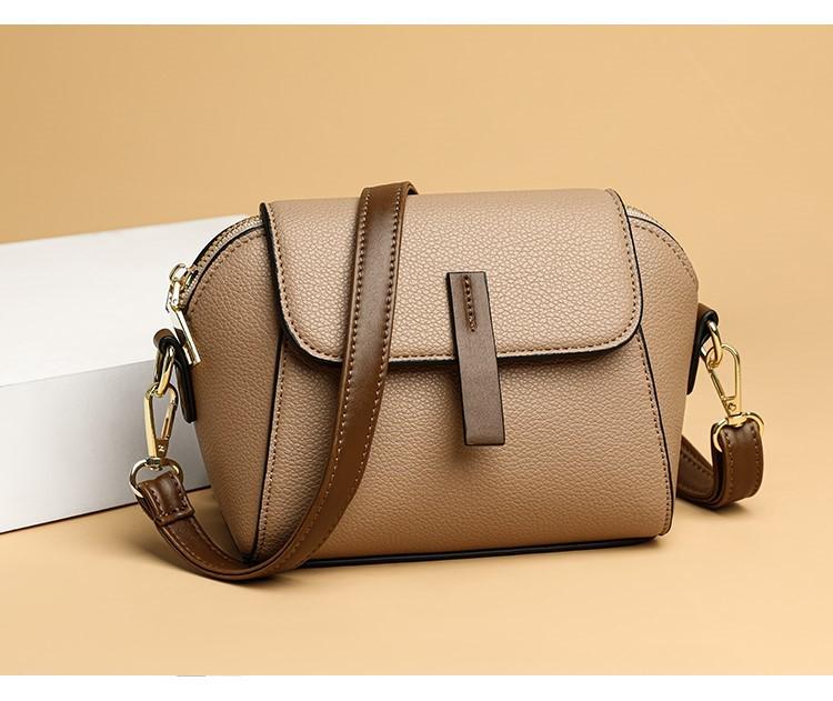 

2025 Летняя Женская Модная Сумка из Мягкой Кожи: Модная, Универсальная, Нишевая Сумка Высокого Класса на Одно Плечо или Через Плечо хаки