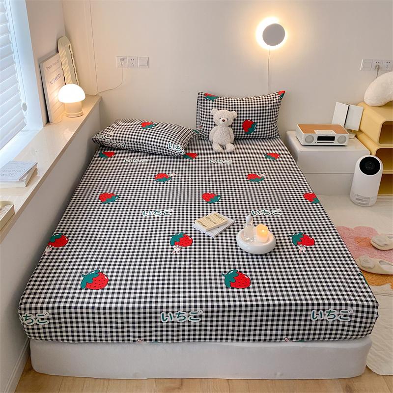 100% Cotton Fitted Sheet Cartoon Style Bed Cover Skin-friendly Bedsheets Single Size Bed Linen Sabanas Para Cama (No Pillowcase)