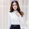 Women's Professional Long-Sleeve White Shirt for Autumn/Winter 2024