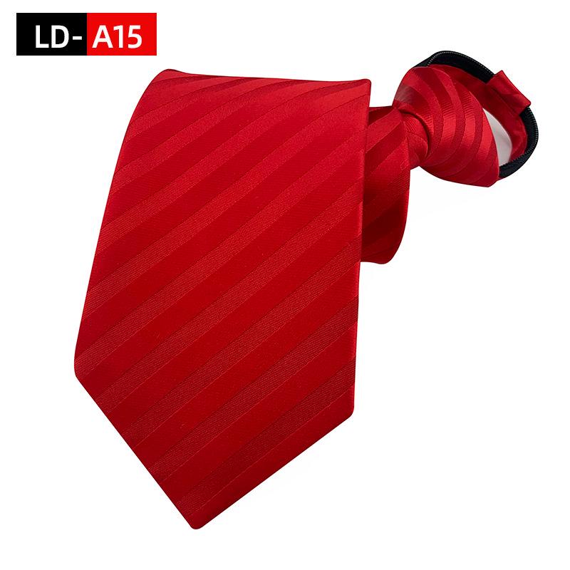 Ruifeng Men's 8cm Elastic Tie - Easy Pull, Formal Wedding or Business Wear